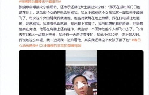 张婉婷直播宋宁峰挨揍细节，网友：这是要让他一辈子抬不起头啊！