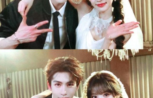 张凌赫田曦薇庆功宴合影 头纱牵手成焦点