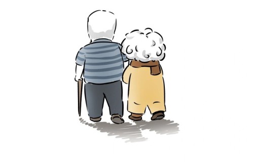 姥爷长得高大英俊，一辈子看不起姥姥，姥姥去世后，他哭肿了眼睛