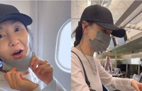 61岁张曼玉素颜现身北京！独自拖行李、满耳耳洞，活得太通透 
