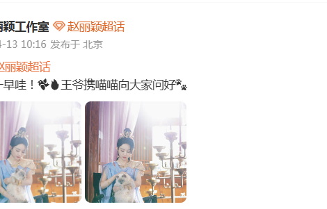赵丽颖分享沈璃抱猫营业，以角色初心续写大女主成长史诗